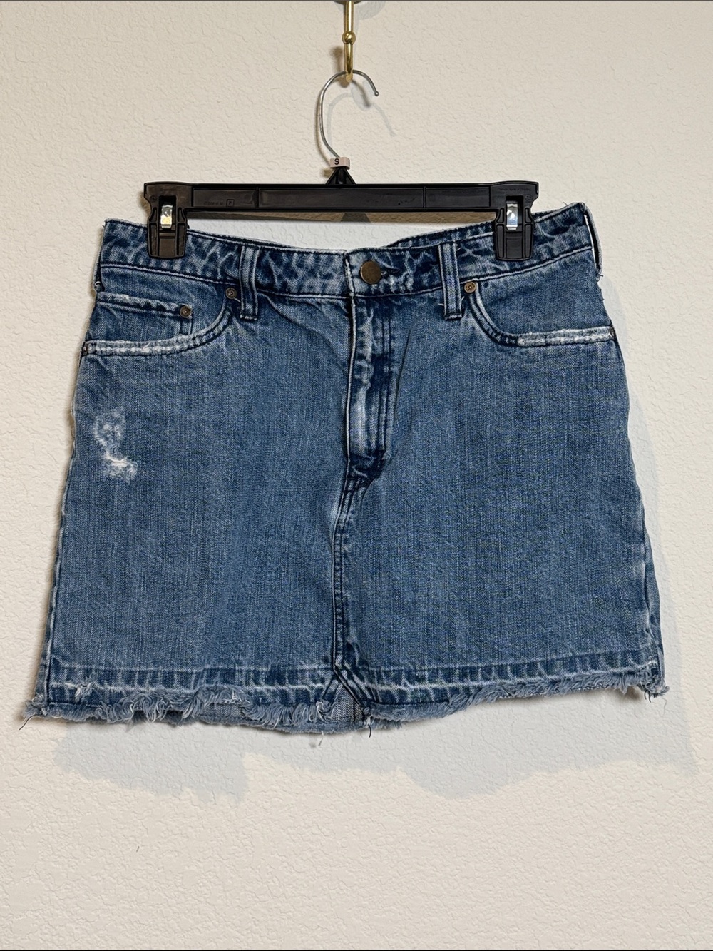 Free People Blue Denim Jean Mini Skirt